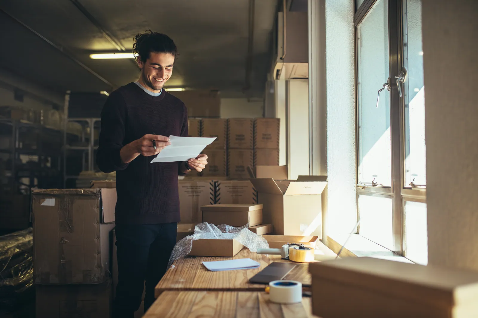 An institute owner reviewing a clean monthly collection statement
